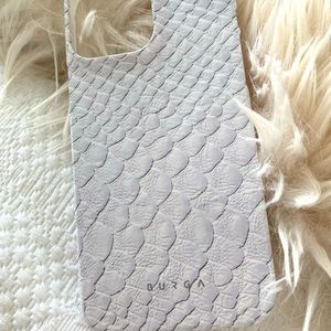 BURGA white snake skin print 13 pro max iPhone cover